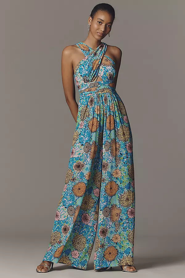 Plenty by Tracy Reese Corsage Cross-Strap Jumpsuit | Anthropologie (US)