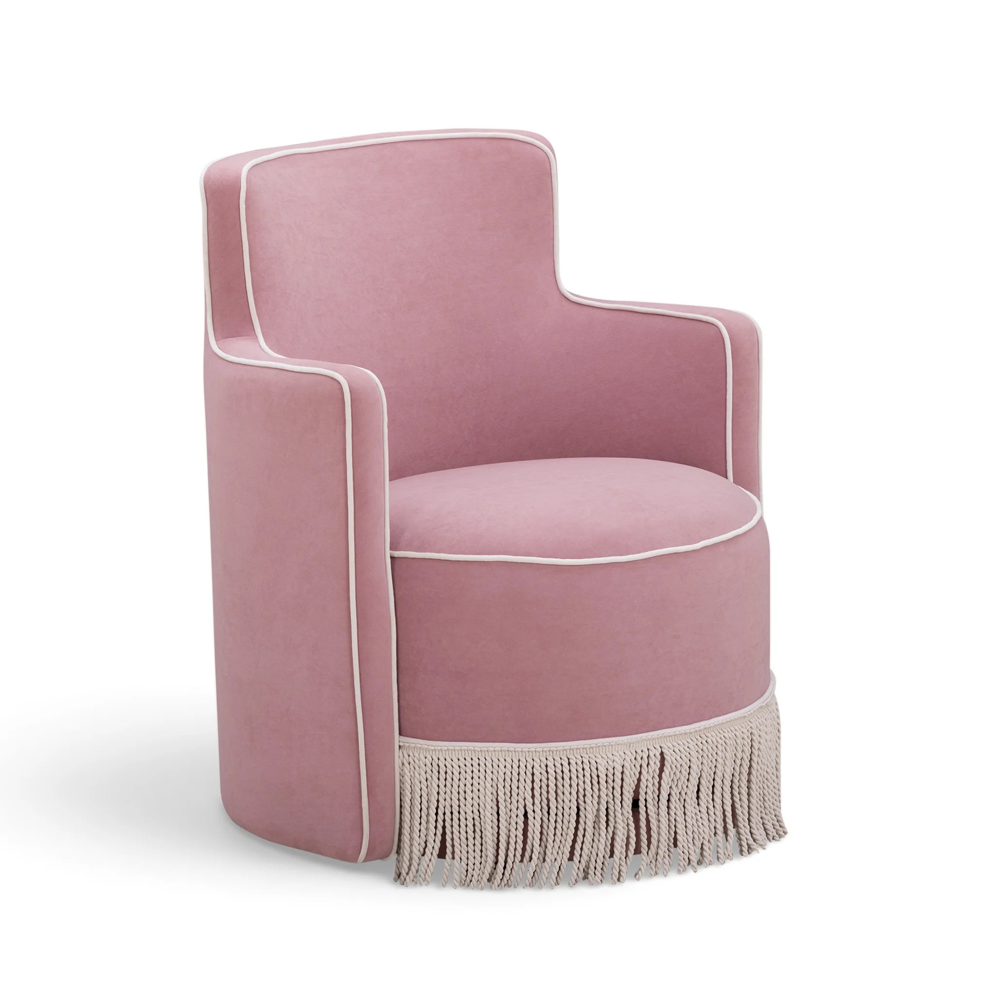 Passe Tasseled Velvet Swivel Accent Chair | TOV Furniture