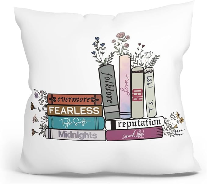 gfuhlre Pillow Covers, 18x18 Pillow Cover, Throw Pillow Covers, Music Album Gift Book Decorative ... | Amazon (US)