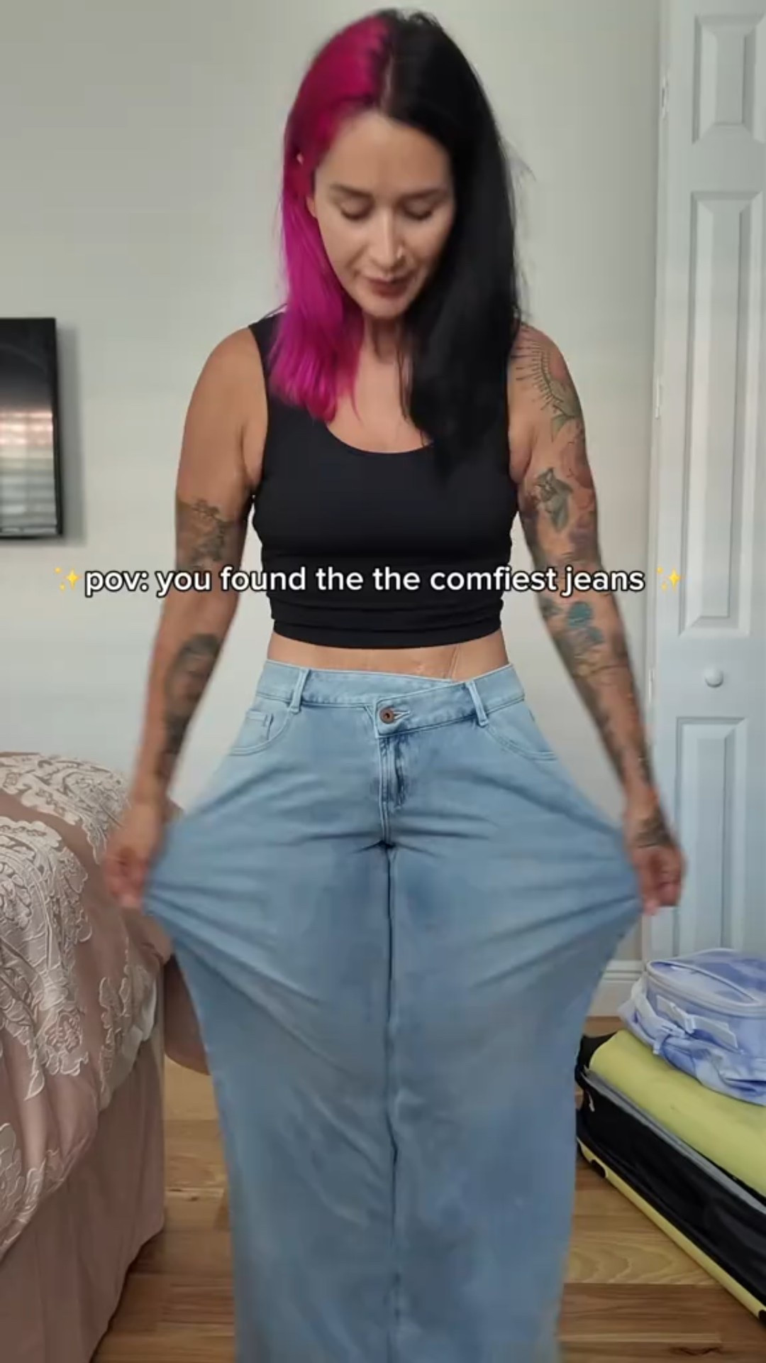 Comfiest pants I own! Make sure to size down because the stretch is unreal and feel and look like denim! #mommashive #jeans #comfortableclothing #momlife #mombod #momoutfit #curvy 

#LTKStyleTip #LTKFindsUnder100