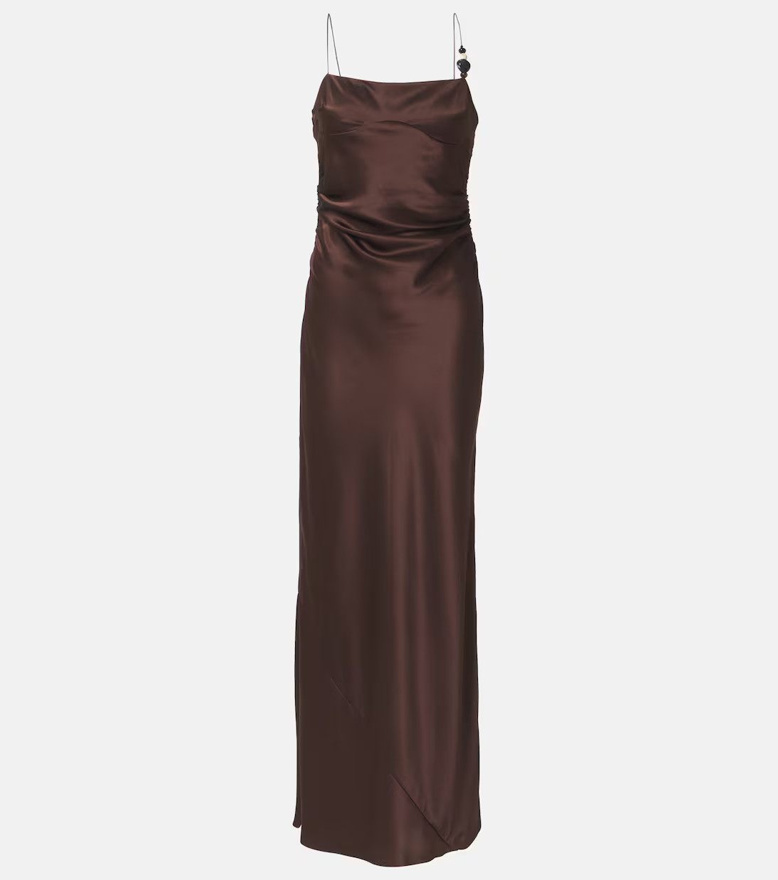 Lush beaded silk satin slip dress | Mytheresa (UK)