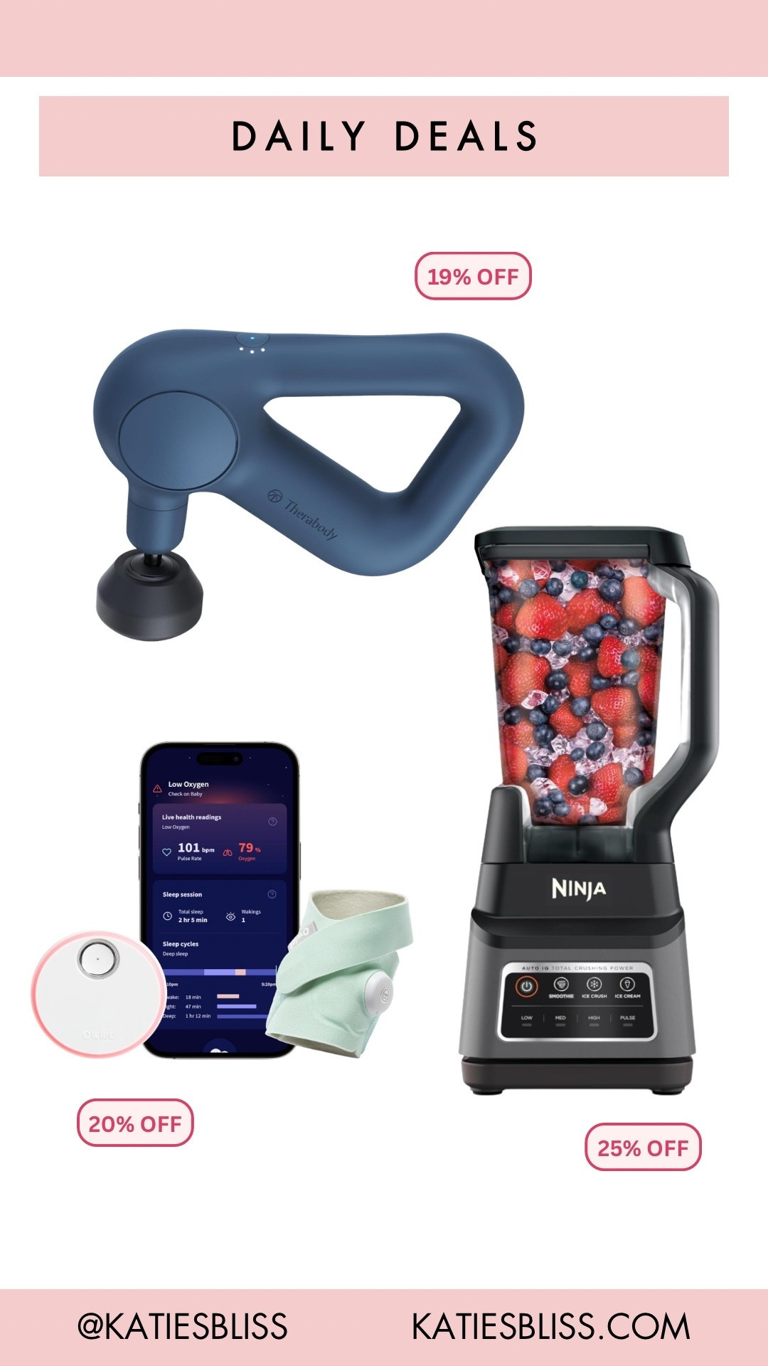 Daily deals ✨

Amazon. Deal. Sale. Markdown. Theragun. Ninja blender.  Owlet. Baby. Home. Kitchen.

#LTKBaby #LTKSaleAlert #LTKHome