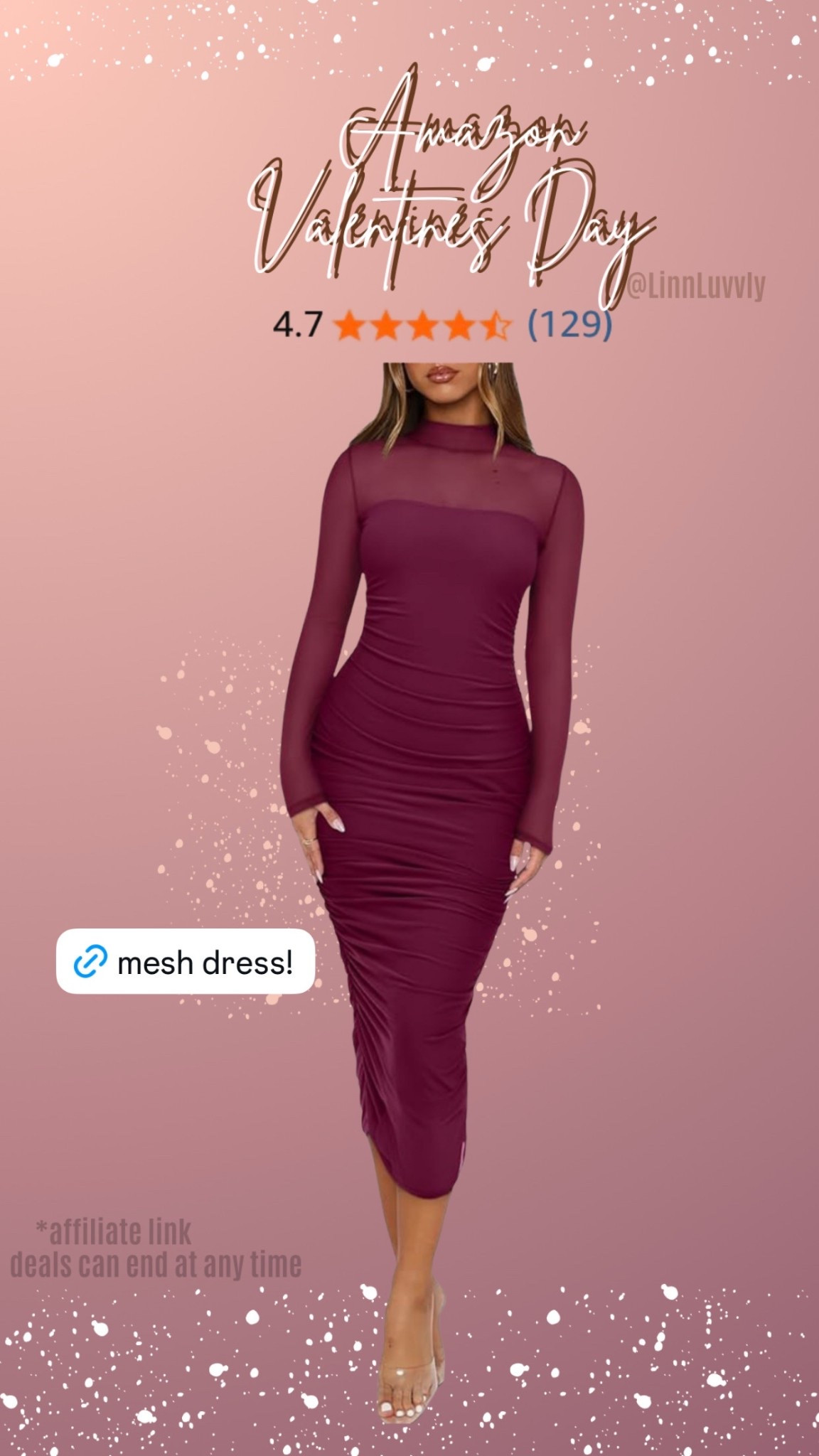 REORIA Women's Fall Mesh Sheer Long Sleeve Midi Ruched Bodycon Dress

Valentine Day Inspo

#LTKValentine #LTKootd