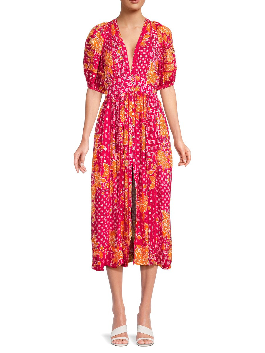 Poupette St Barth Women's Reine Floral Shirt Dress - Pink - Size S | Saks Fifth Avenue OFF 5TH