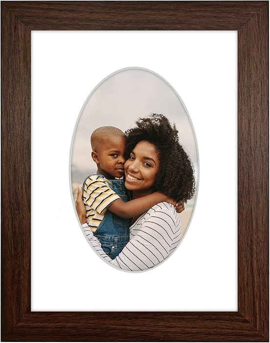 Americanflat 4x6 Picture Frame with Oval Mat Insert and Shatter-Resistant Glass - Signature Colle... | Amazon (US)