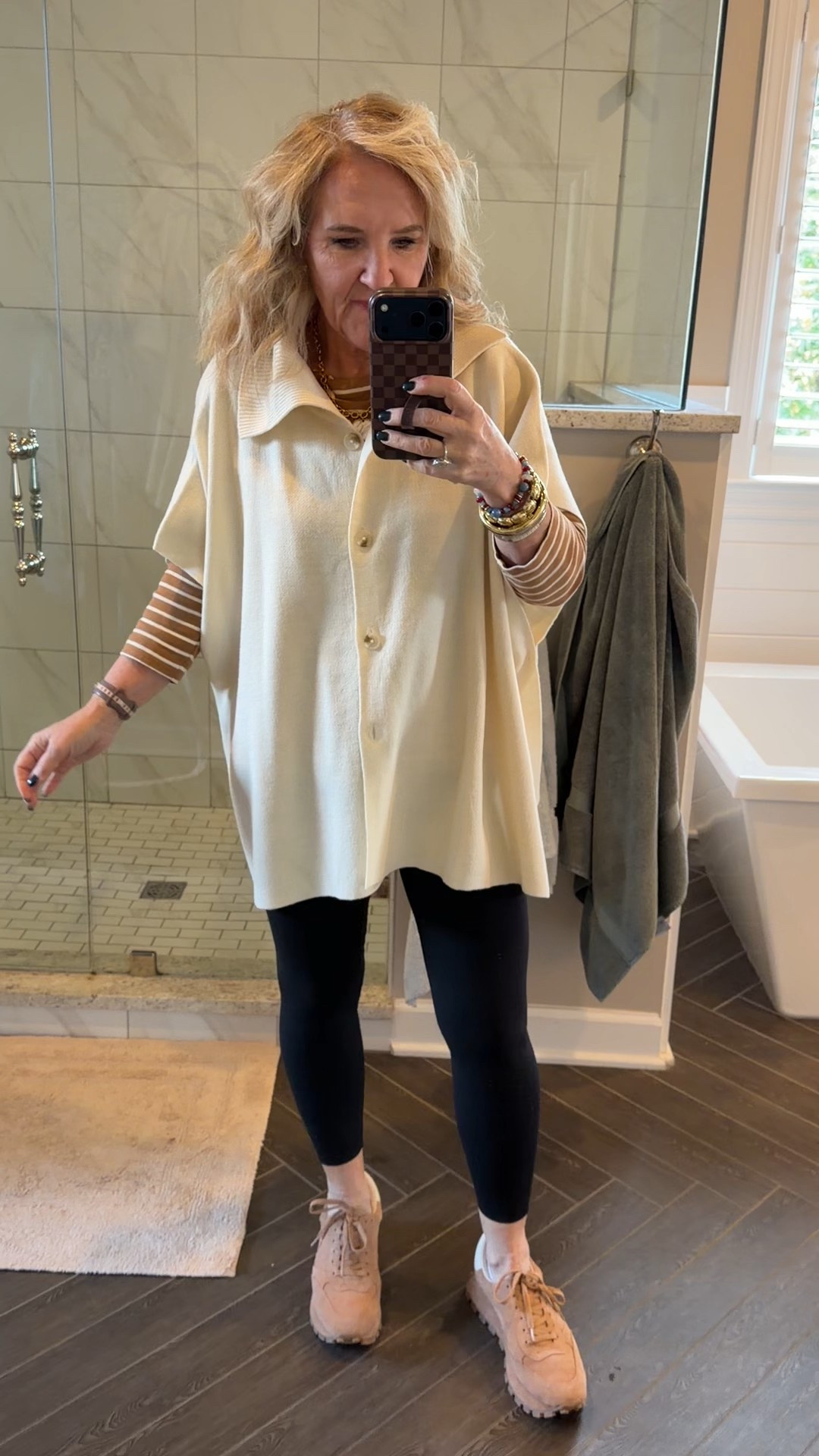 Sweater size XS/S
Tee size medium 
Booty boost leggings size med some on sale in different colors, but the black is full price
35% off my bracelet stack code NANETTE35

#LTKFindsUnder100 #LTKOver40 #LTKootd