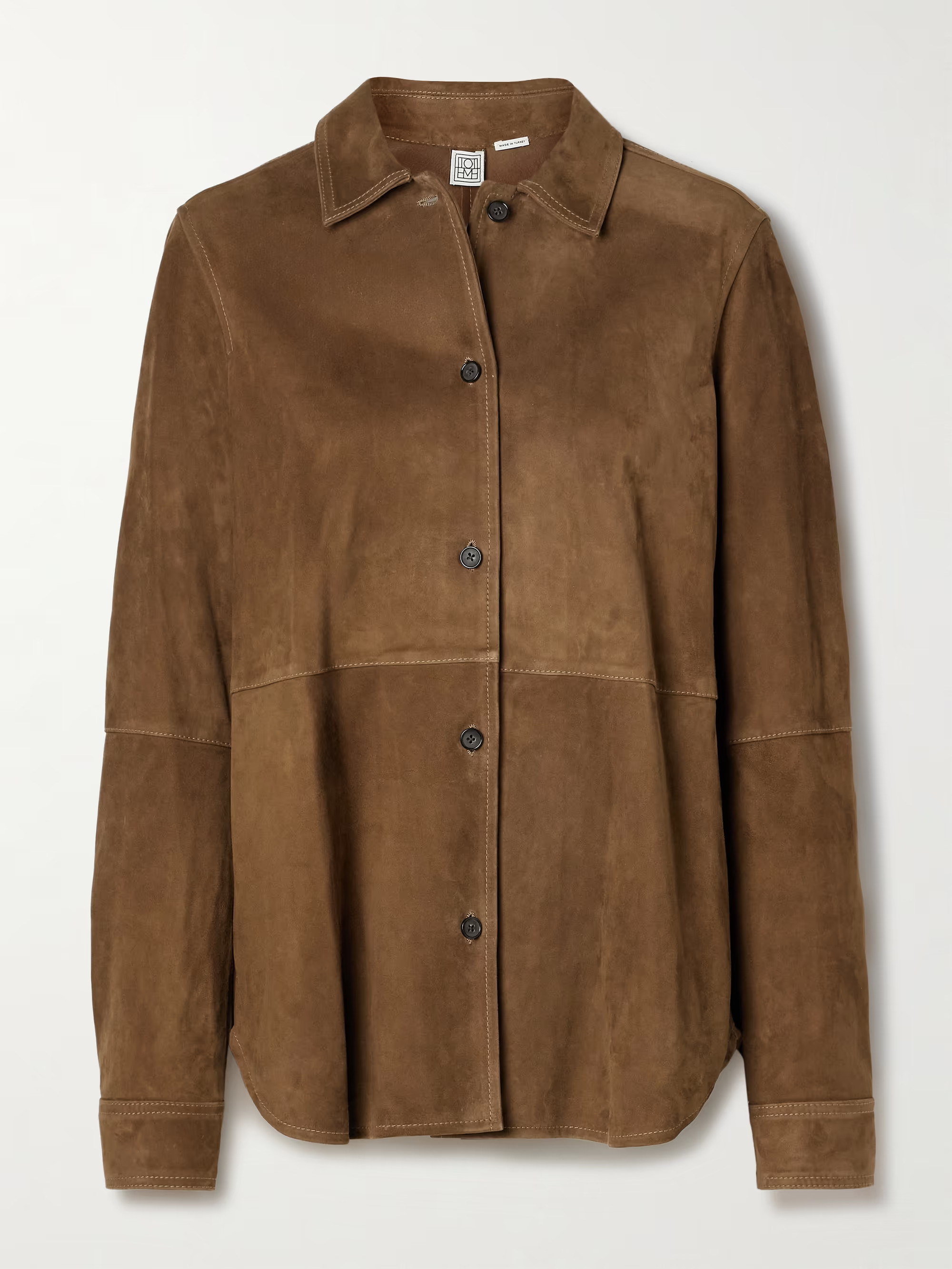 Paneled suede shirt | NET-A-PORTER (UK & EU)