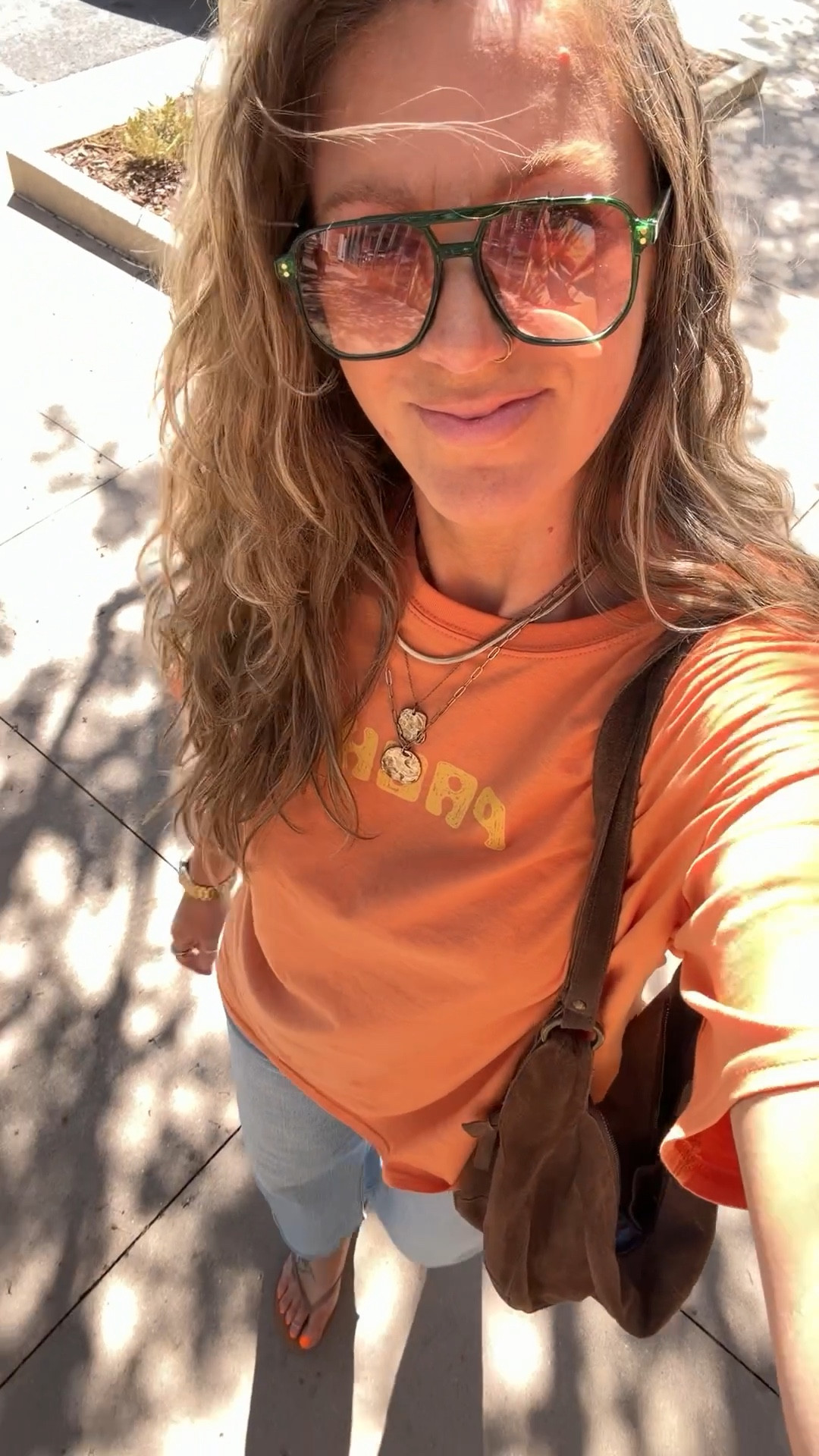 OOTD on a beautiful spring day! 
✨large tee, 30 tall jeans (new washes!) 11 wide flip flops 

#LTKTall #LTKOver40 #LTKootd