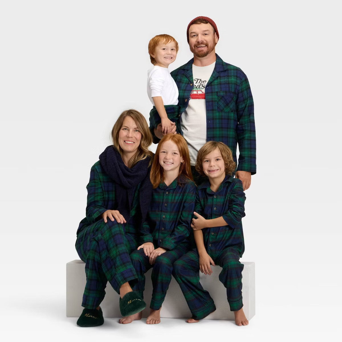 Women's Plaid Flannel Long Sleeve Shirt and Pants Holiday Matching Family Pajama Set - Wondershop... | Target
