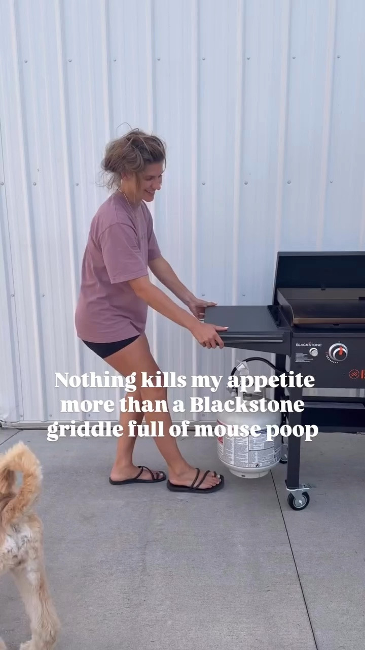 Has anyone else found surprises from animals under your griddle lid? 😖😖
If you’ve got a Blackstone, this silicone cover is seriously a lifesaver. It’s thick, heavy duty, and actually covers the whole griddle top, even the edges! No more having to clean it off before each use from dust and surprise animals (ew). Cleaning the cover literally takes two seconds! It also comes with this silicone utensil mat and It’s honestly my favorite part. It’s food-grade, super grippy, and keeps everything from sliding off the side while I’m cooking. We use our Blackstone all year round but it definitely ramps up in the summer time when we grill out and take it camping! Honestly, these two just make griddle life so much easier and way less messy 👏🏻 
 #BlackstoneLife #AmazonGrillFinds #BackyardCooking #MomHack #GriddleAccessories #BBQEssentials 


#LTKMens #LTKSummerEdit #LTKHome