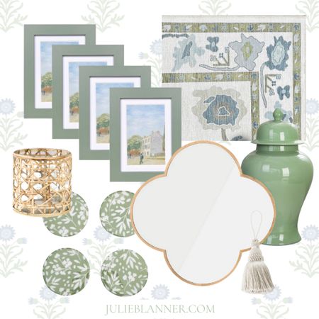 There are so many amazing home steals and deals found on Amazon.  Customize your home with affordable, budget-friendly finds that are inspired by your favorite designers

Green white decor, floral rug, safe green, gold mirror, coasters, affordable rug, cane hurricane candle holder, green finger jar, wooden picture frames

#LTKhome #LTKstyletip #LTKfindsunder100