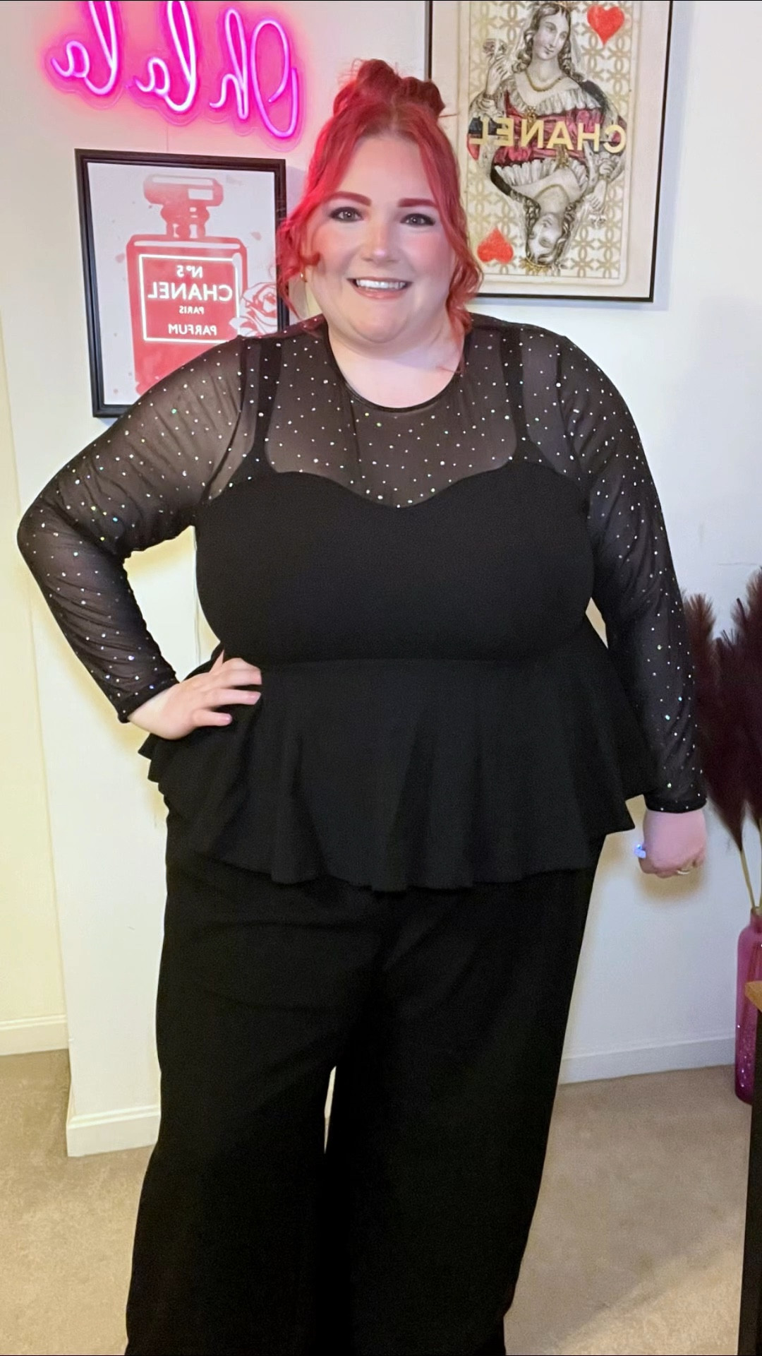 MakeMeChic Plus Size Mesh Long Sleeve Peplum Ruffle Top Try On

#LTKPlusSize #LTKHoliday #LTKSeasonal