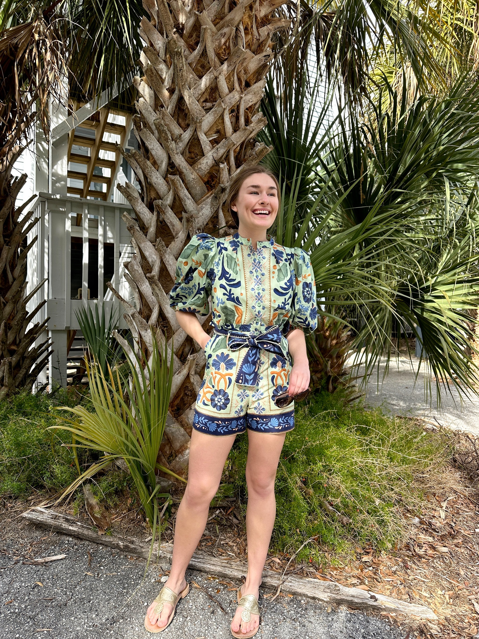 Warm spring days in @farmrio 🌞 I love this beautiful romper that I purchased at @islandpassagebhi! Shop this look and others on my @shop.ltk! 

#LTKstyletip #LTKSeasonal #LTKbrasil