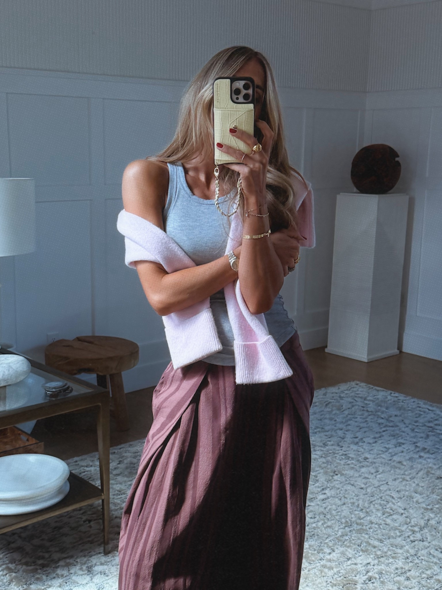 This pink sweater is a must 