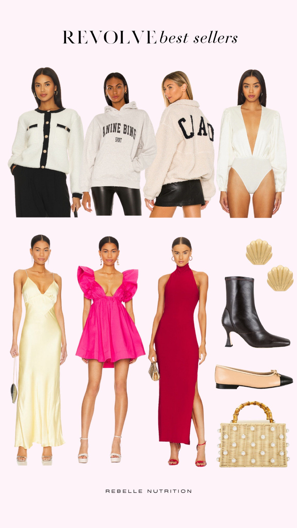 Revolve best sellers! Your favorite finds from Revolve so far this year. Perfect for cute work outfits or date night!

Revolve favorites, revolve picks, revolve dress, revolve date night dress, revolve wedding guest dress, slip dress, babydoll dress, halter dress, wedding guest dress, date night dress, revolve flats, ballet flats, black toe ballet flat, heeled boots, trendy heeled boots, ankle booties, revolve boots, shell earrings, revolve purse, raffia purse, straw purse, embellished purse, v neck bodysuit, revolve bodysuit, long sleeve bodysuit, white bodysuit, Anine Bing hoodie, graphic hoodie, oversized hoodie, button front cardigan, button front sweater, revolve sweater

#LTKstyletip #LTKsalealert #LTKSeasonal