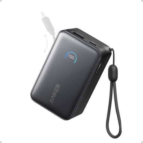Anker Nano  Portable Charger, 45W 10000mAh with 2.3 ft Retractable Cable, Compact Power Bank, Tra... | Amazon (US)