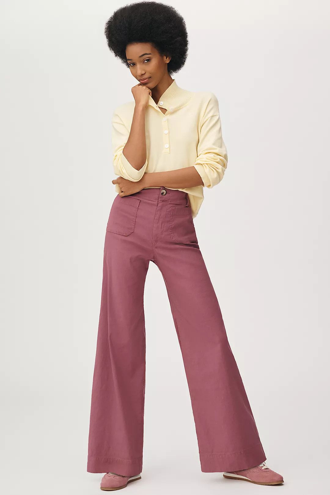 The Colette Full-Length Wide-Leg Pants by Maeve: Magic Fabric Edition | Anthropologie (US)