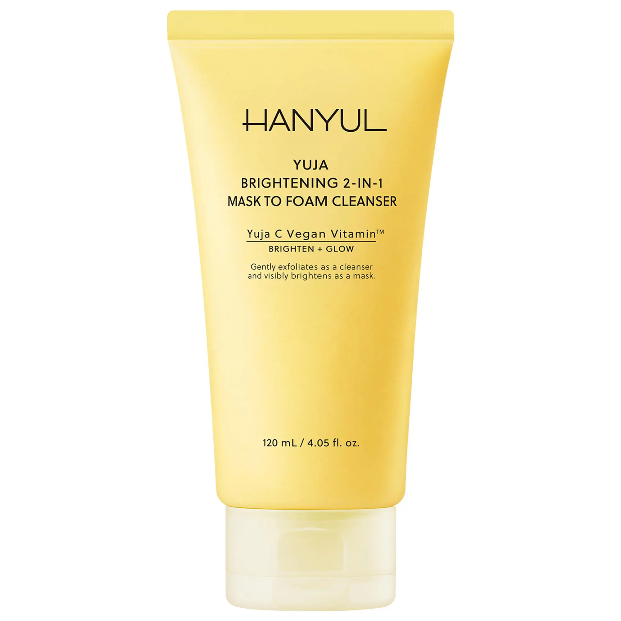Hanyul Yuja Brightening 2-in-1 Mask to Foam Cleanser with Vitamin C + Niacinamide 4.05 oz/120 mL | Sephora (US)