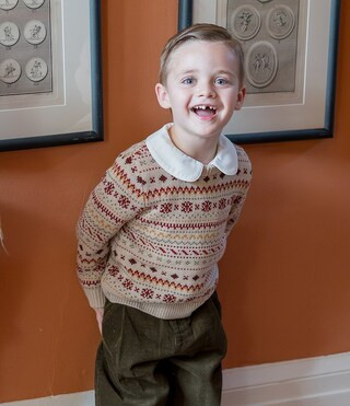 x Kristin Ellen Hockman Boys Shetland Crew Neck Sweater | Dillard's