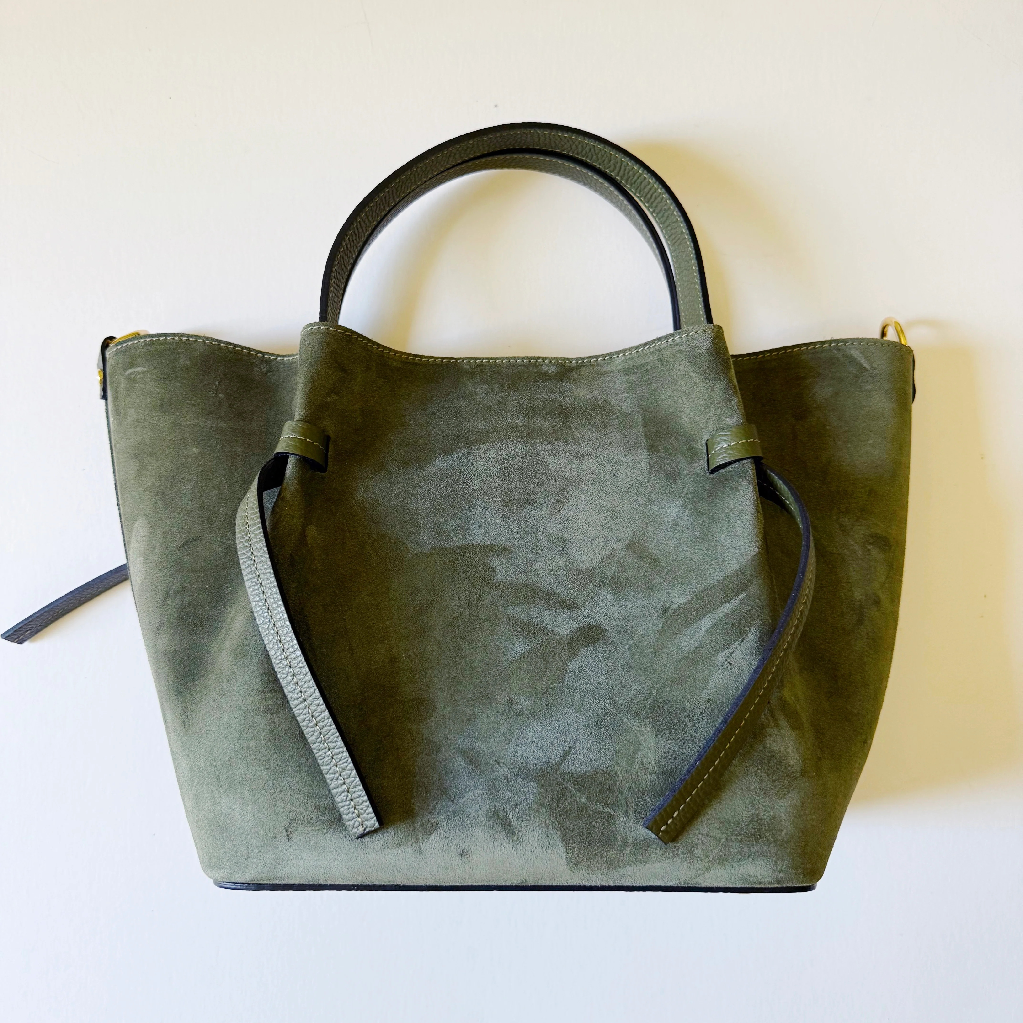 Suede Milan Tote : Verde | Colores Collective