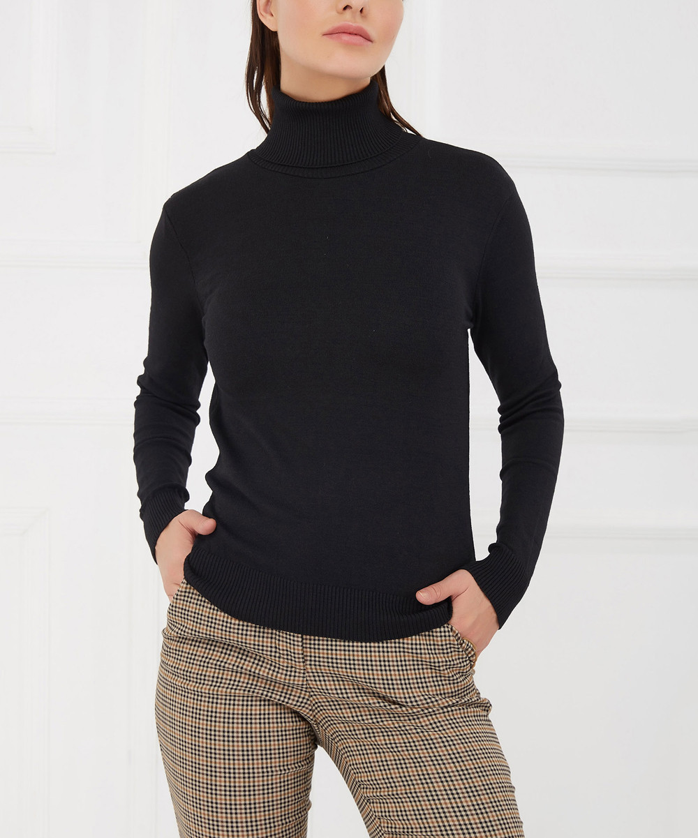 Black Turtleneck - Women | zulily