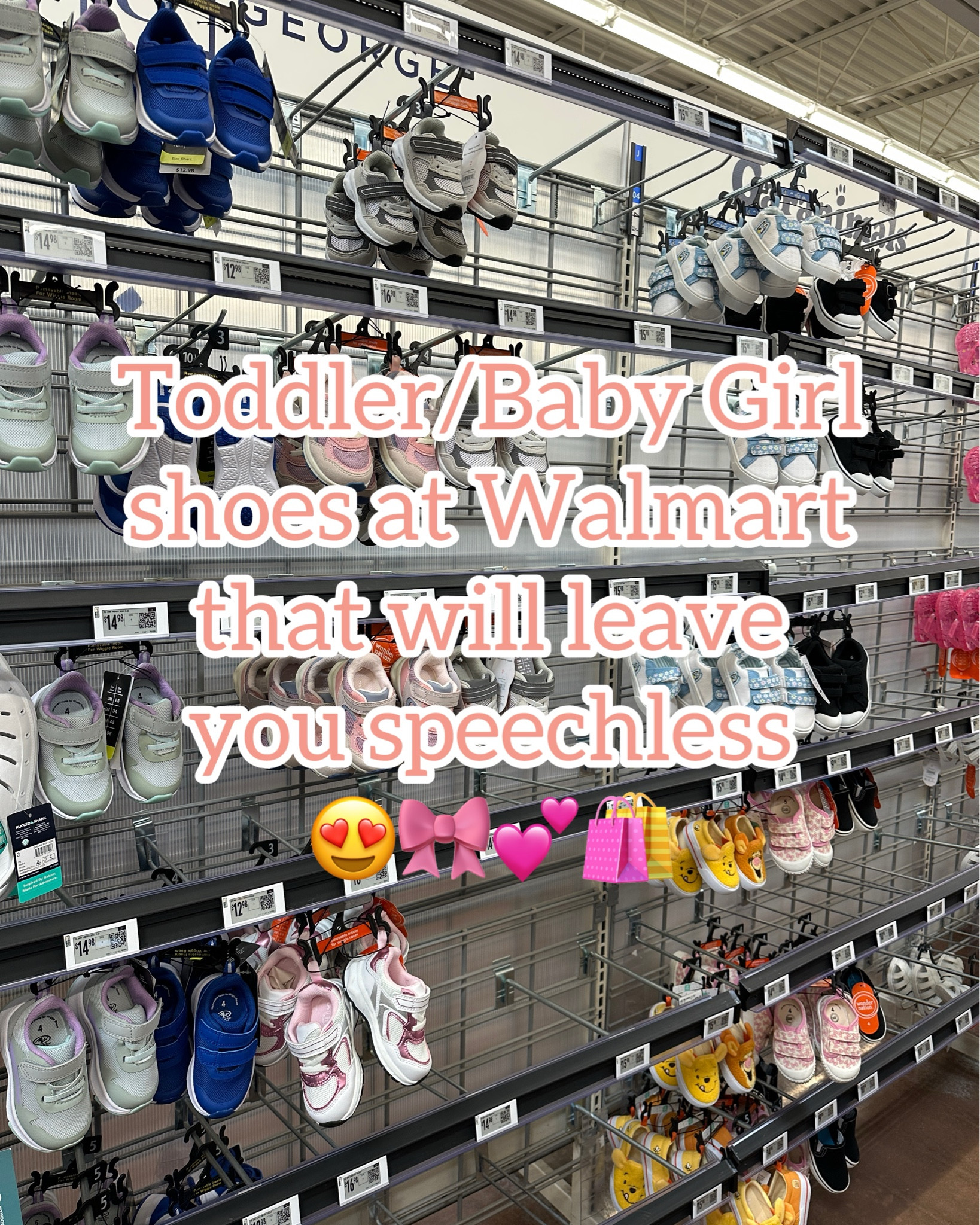 The little pink bow sneaker?! 😭😭 I’m obsessed 😍🎀 

Has Walmart always had such cute little girl shoes or maybe it’s because I have a daughter I notice 😅

#walmart #walmartfinds #babyshoes #toddlershoes #babygirlshoes #shopwithme

#LTKvlog #LTKBaby #LTKKids
