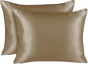 ShopBedding Satin Pillowcase with Zipper, for Hair and Skin Care, Feels Soft and Cool Like a Silk... | Amazon (US)