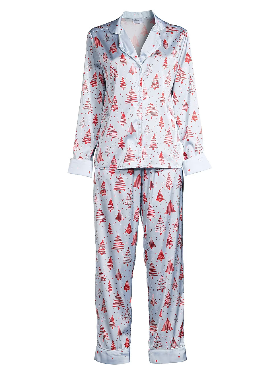 Averie Sleep Happy Holiday Two-Piece Satin Pajama Set | Saks Fifth Avenue