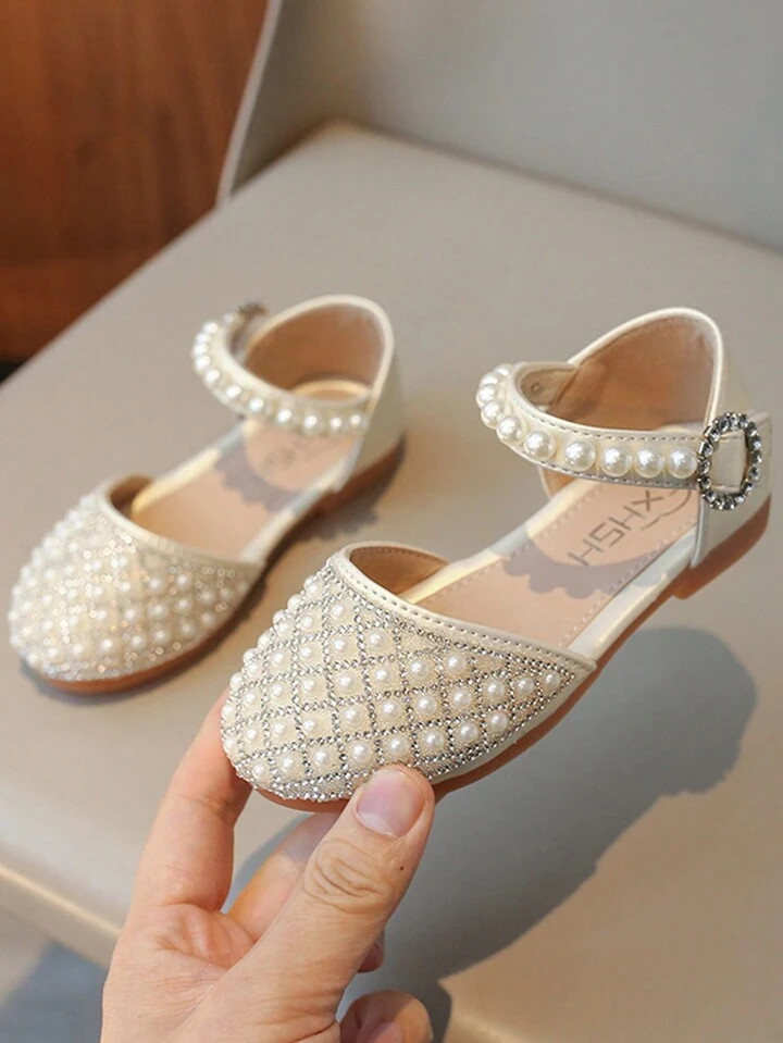 Girls Sandals 2025 Spring & Summer New Style Fashion Pearl & Rhinestone Princess Shoes, Girls Clo... | SHEIN