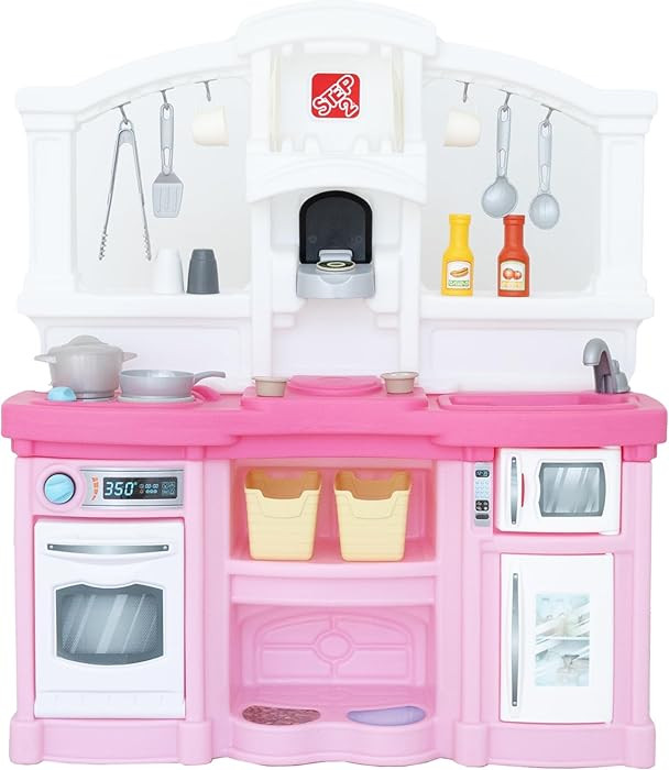Step2 Fun with Friends Kids Kitchen Playset, Indoor/Outdoor Kitchenette, Interactive Play with Li... | Amazon (US)