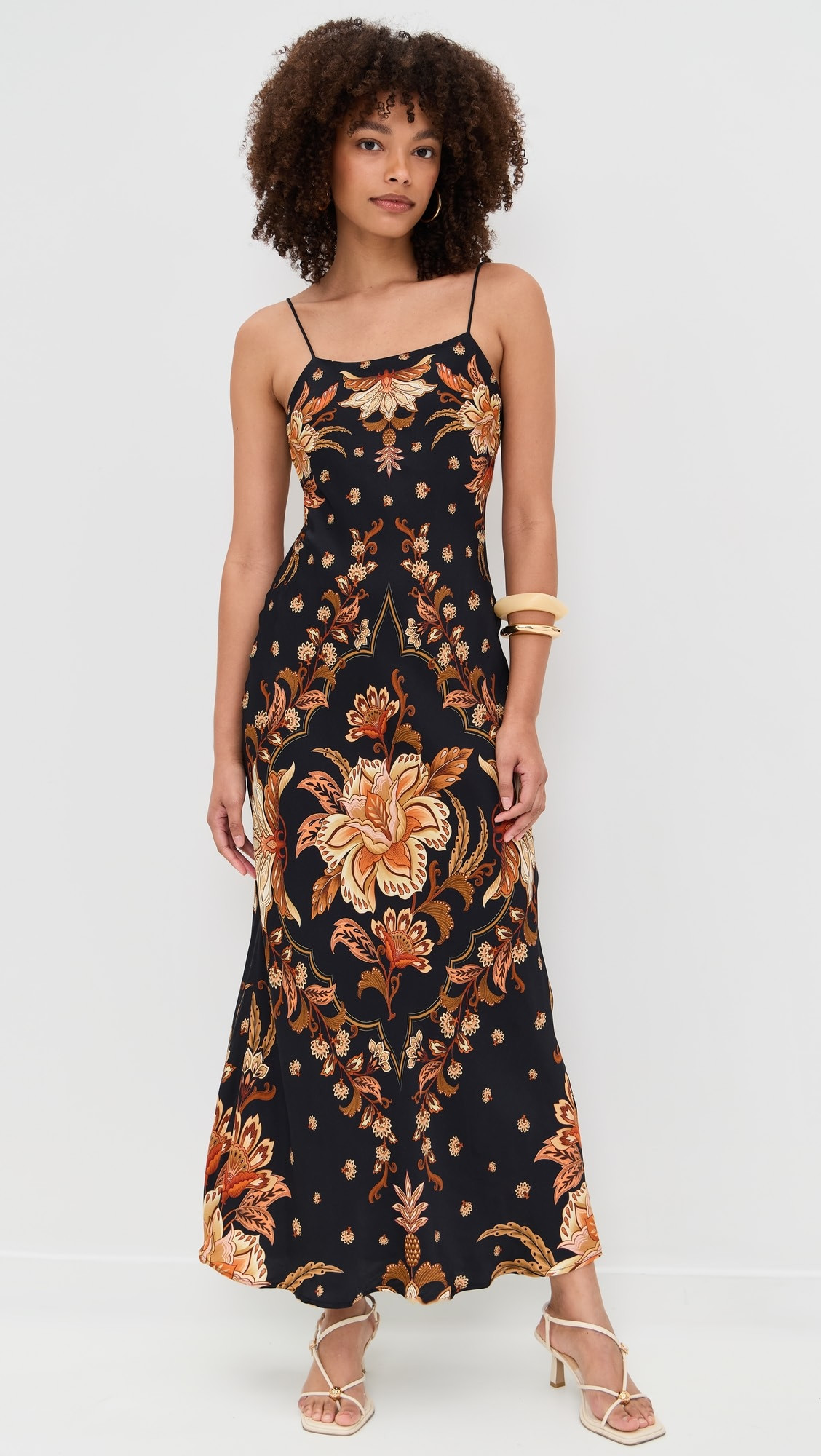 Majestic Garden Black Slip Dress | Shopbop
