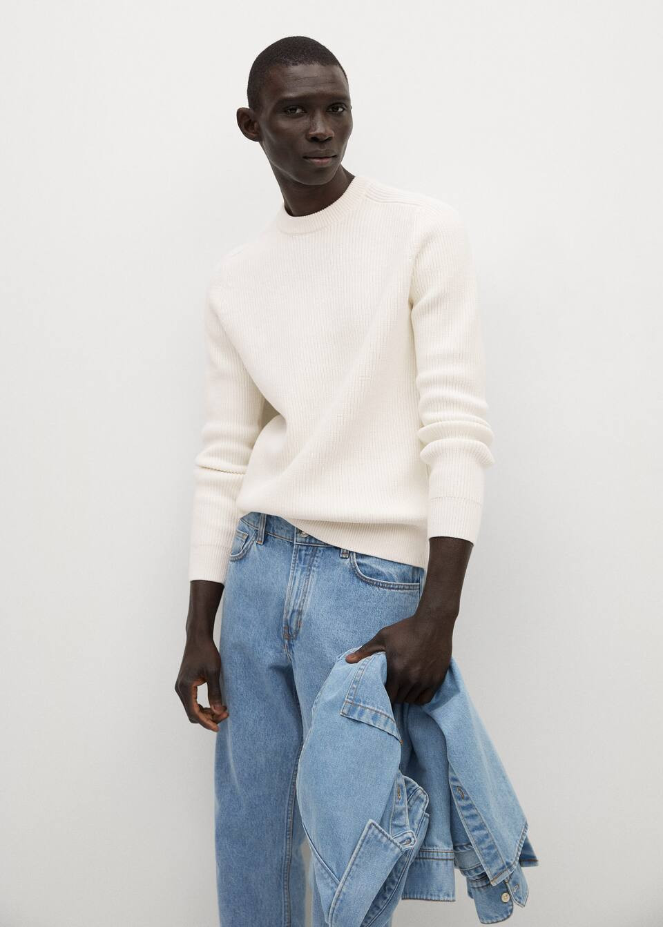 Structured cotton sweater | MANGO (US)