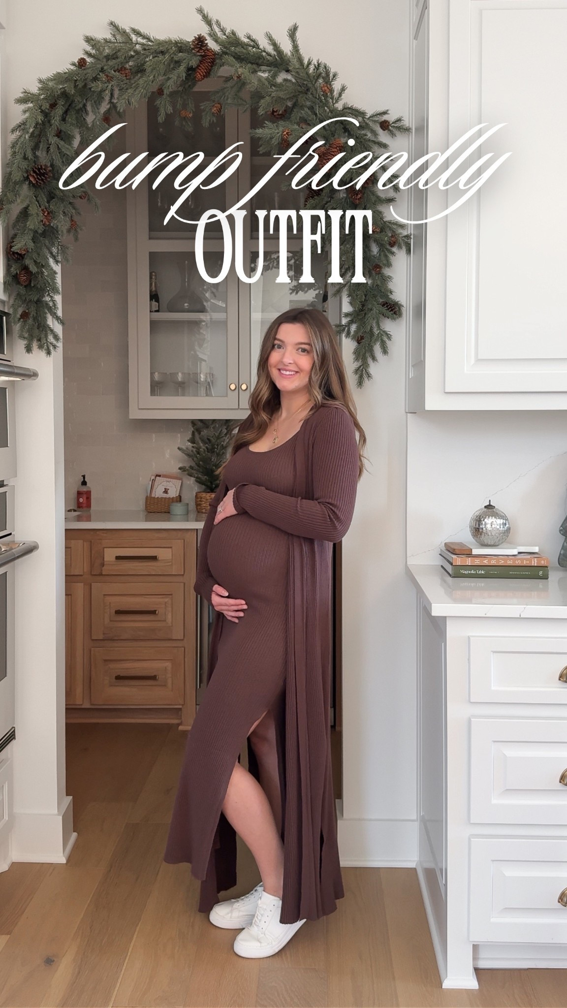 Trying to find my style again with a bump, I found so many cute Lulus dresses for the holidays 🎄🤍
I’ve had a hard time finding the confidence (and motivation) to dress cute during this pregnancy. I would much rather be in PJS, leggings, or sweatshirts🫠 So this winter I promised myself I would dress up more - look good, feel good mentality!! 

I love this cardigan midi dress combo! So cute for casual errands or date nights!

Size: large

Bump style, bump friendly, holiday dress, winter fashion, affordable fashion

#LTKBump