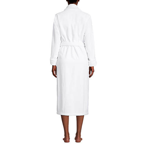Women's Cotton Terry Long Spa Bath Robe | Lands' End (US)