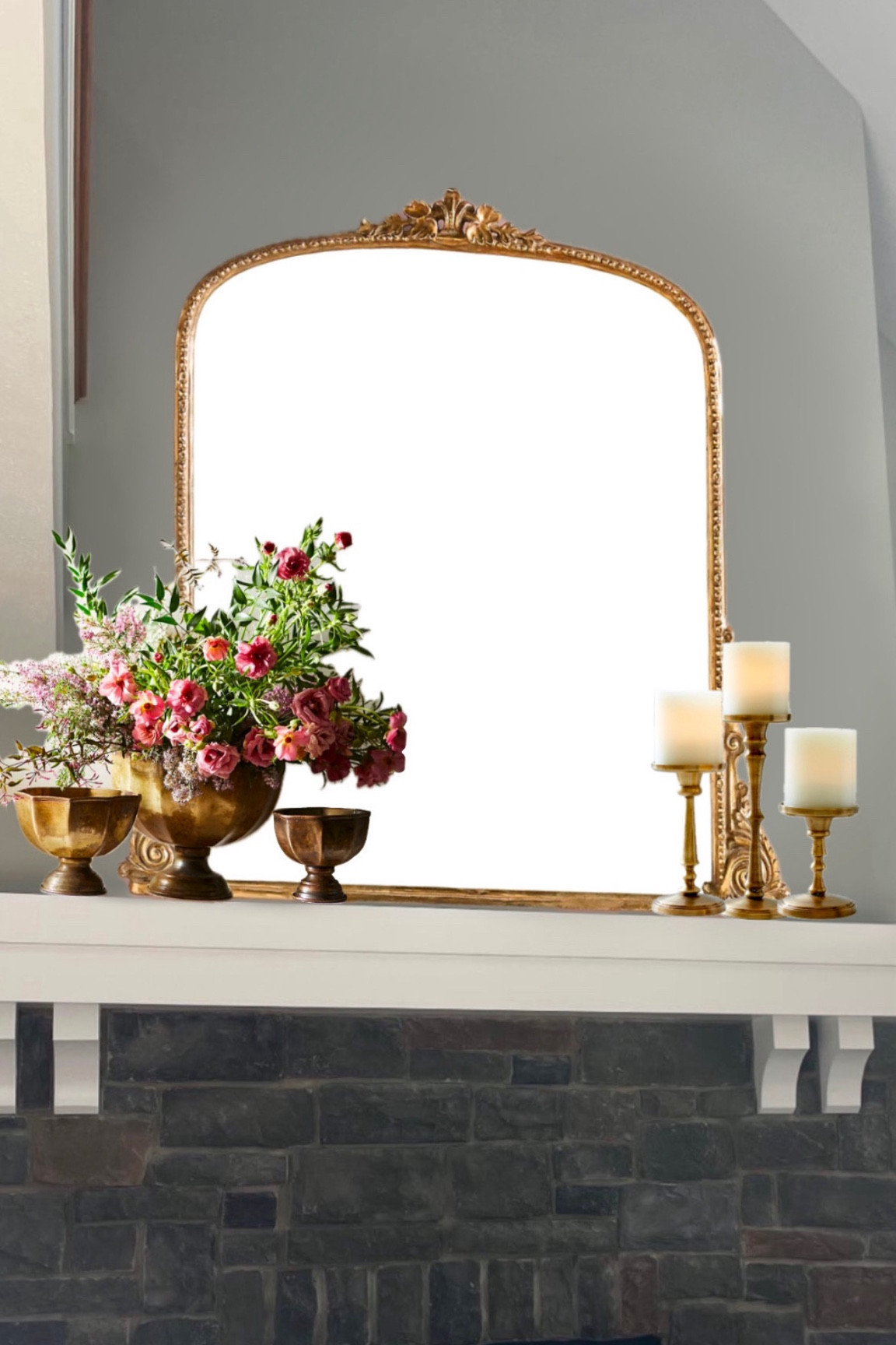 Grace. Beauty. Elegant. Classic. Obsessed with this mantle layout  

#LTKHome