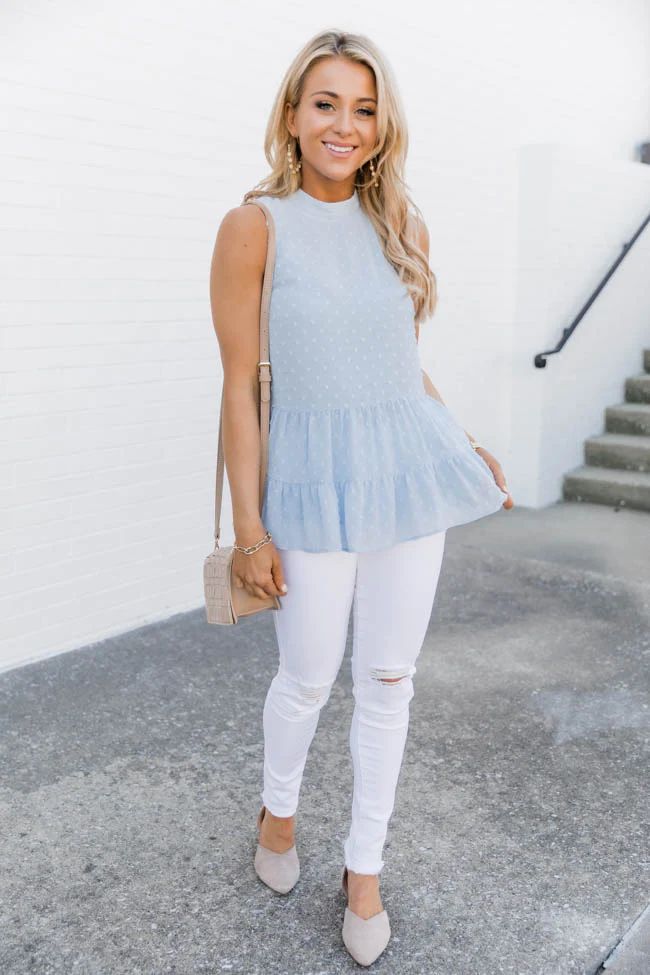 Nothing But Chic Blue Tank | The Pink Lily Boutique