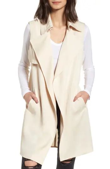 Women's Vigoss Zoe Longline Trench Vest, Size X-Small - Beige | Nordstrom