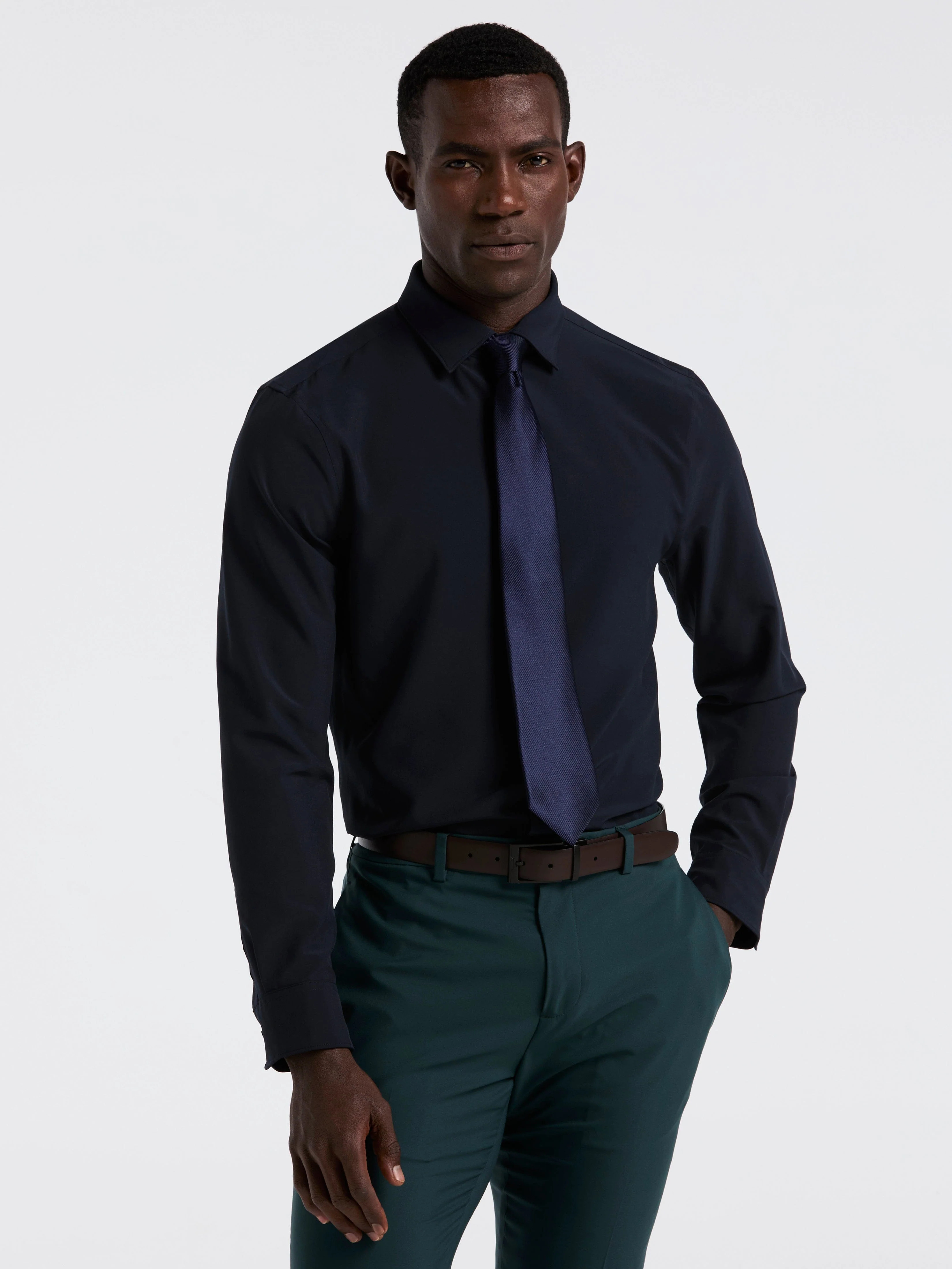 Slim Fit Total Stretch Dress Shirt | Perry Ellis