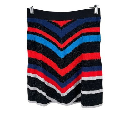 Free People Knit Mini Skirt Colorful Chevron Striped Sz S Festival Bohemian | eBay US