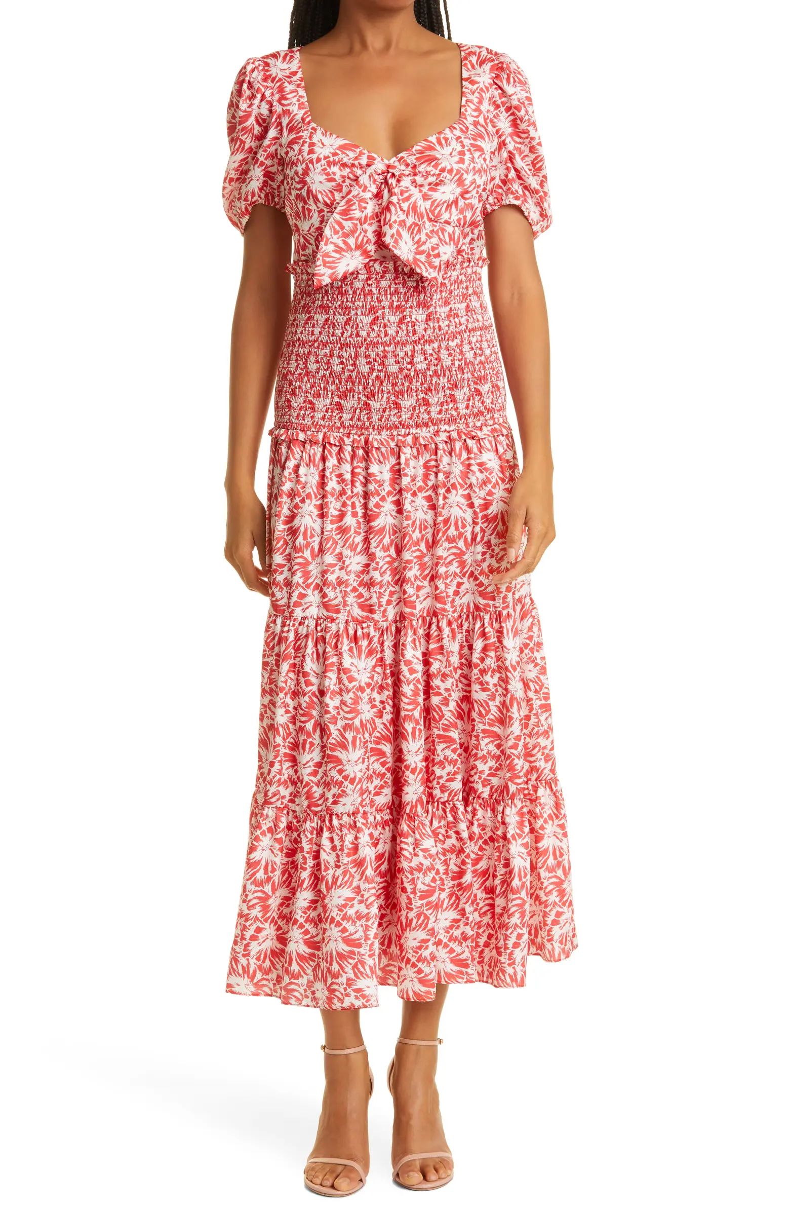 LIKELY Avra Floral Print Puff Sleeve Smocked Dress | Nordstrom | Nordstrom