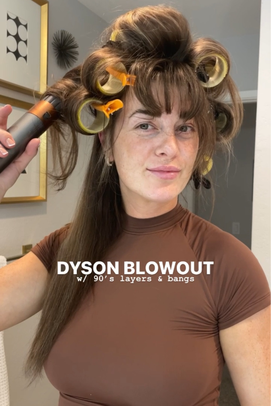 Dyson air wrap blowout Velcro rollers