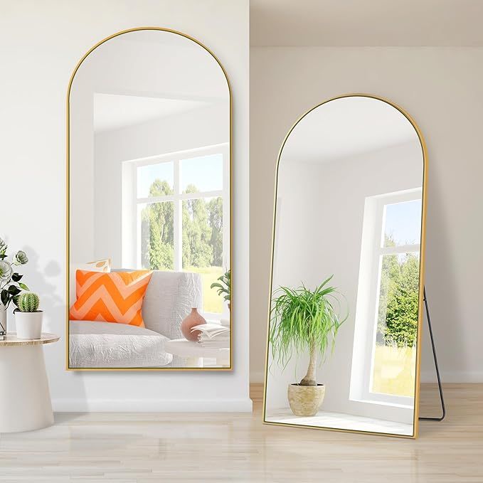 Dolonm 71x32 Inch Arch Full Length Mirror, Modern Design Standing Floor Mirror, Full Body Mirror ... | Amazon (US)