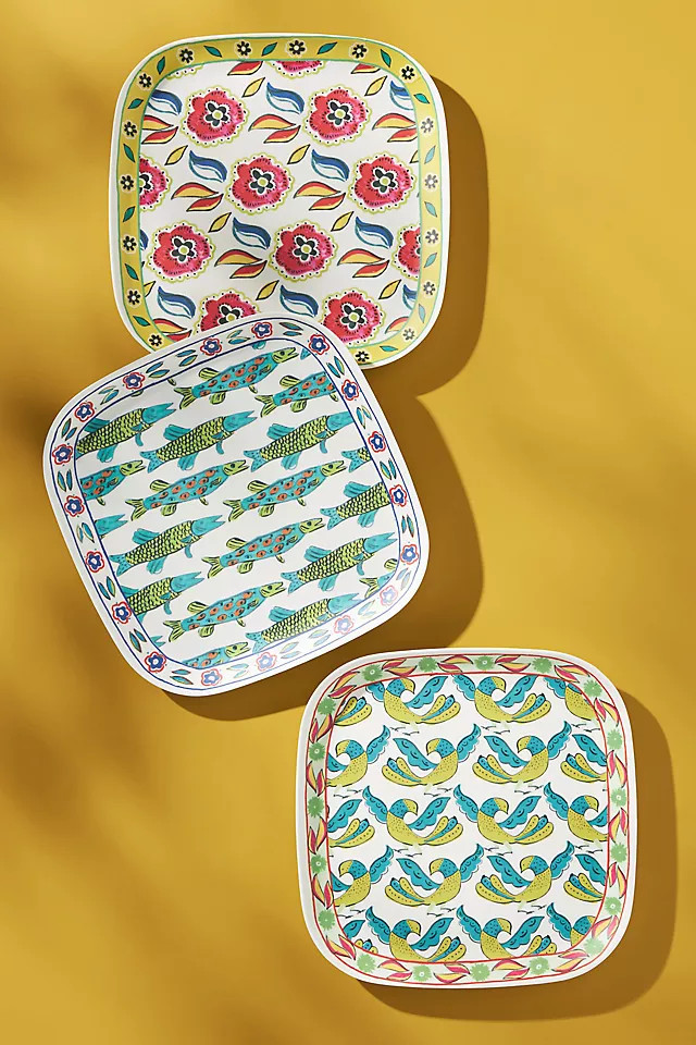 Bamboo Melamine Hibiscus Side Plate | Anthropologie (US)