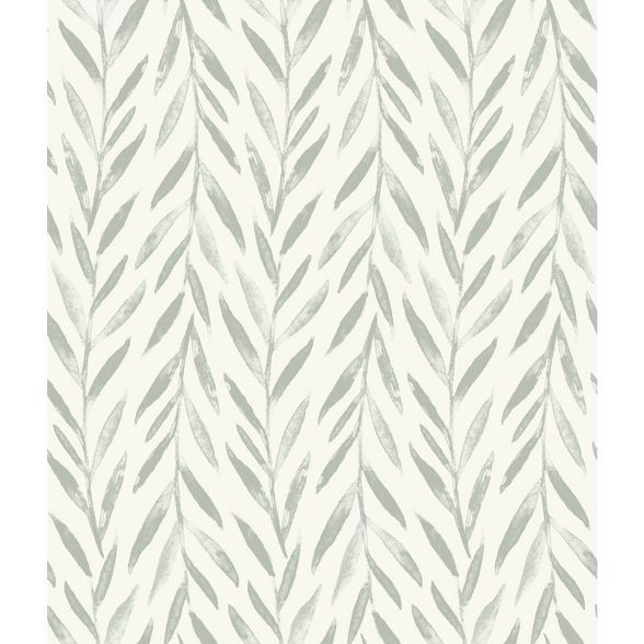RoomMates Willow Magnolia Home Wallpaper Gray | Target