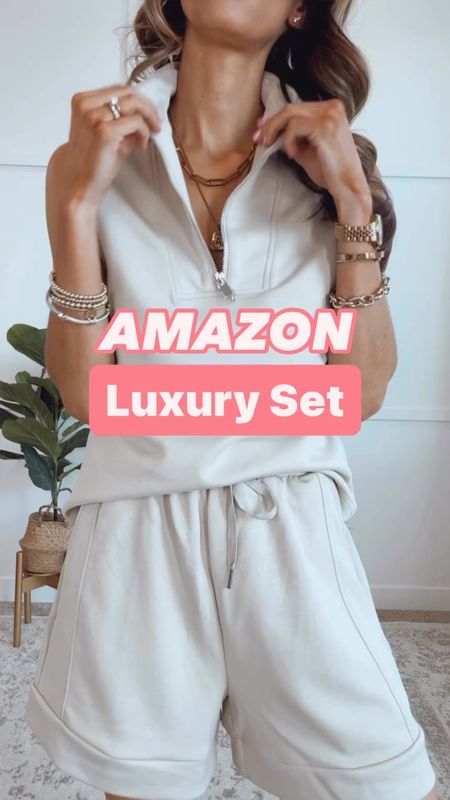 ✨The only set you need this summer! It’s soft, stretchy and super comfy. Wear together for an everyday outfit or mix and match and wear as an airport outfit ✈️. Fits true to size. I’m wearing a small. Travel outfit | airport outfits | Amazon fashion | summer outfits

#LTKTravel #LTKSaleAlert #LTKStyleTip
