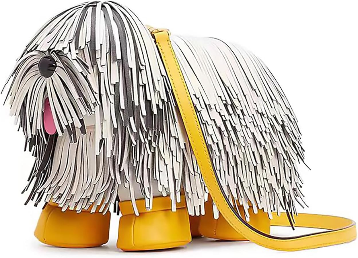 Women PU Leather Unique Novelty Dog Shaped Crossbody Shoulder Bag Handbag Purse | Amazon (US)