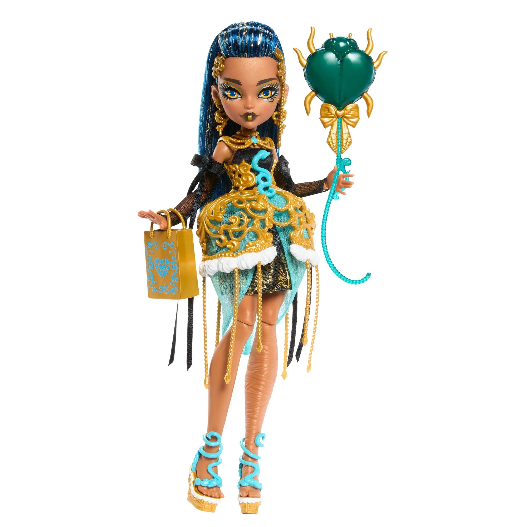 Monster High Scary Sweet Birthday Cleo De Nile Doll in Party Dress with Balloon & Gift | Walmart (US)
