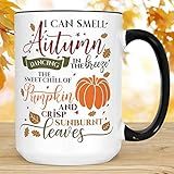 Autumn Pumpkin Coffee Mug, Fall Thanksgiving Poem Microwave Dishwasher Safe Ceramic Cup | Amazon (US)