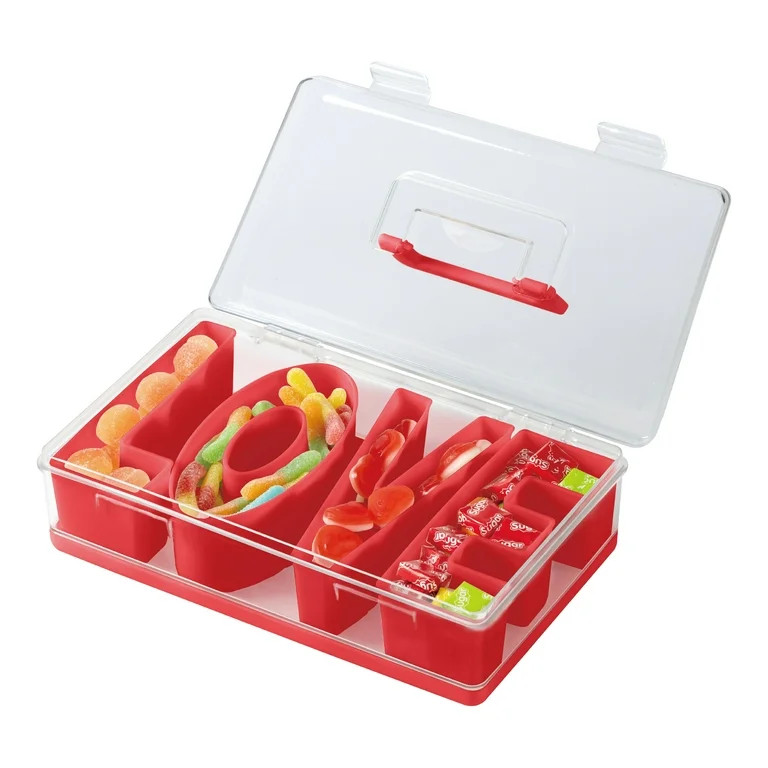 Cook with Color Valentine’s Day Figural Plastic Snack Box, Red LOVE Design | Walmart (US)