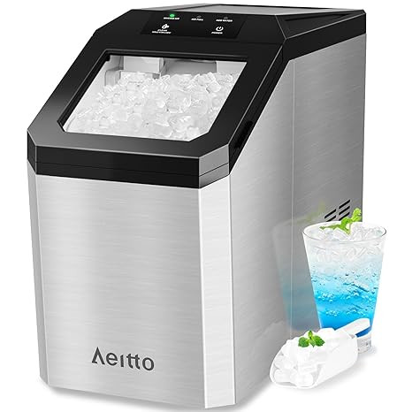 Aeitto Nugget Ice Maker Countertop, 55lbs/Day, Rapid Ice Release in 5 Mins, Large Capacity Chewab... | Amazon (US)